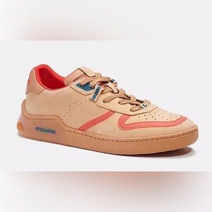Coach CITYSOLE COURT WOMEN Tan and Coral Sneakers